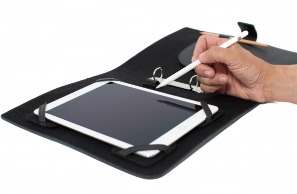 Ledermappe 'Business' für iPads/Tablets schwarz