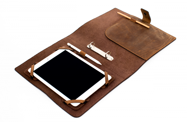 Ledermappe 'Business' für iPads/Tablets vintage braun